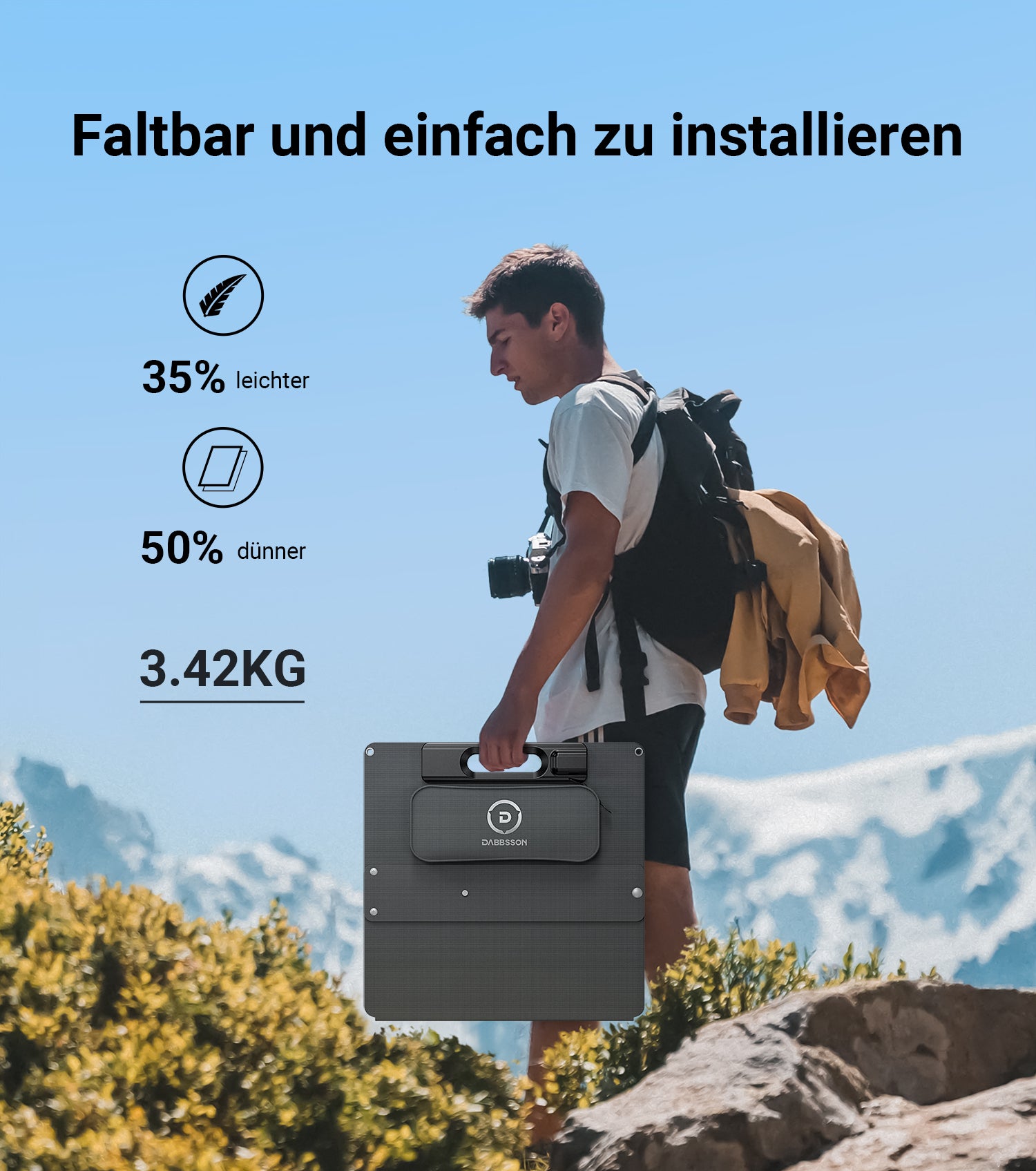 Dabbsson DBS120S Tragbares Solarpanel | 120W