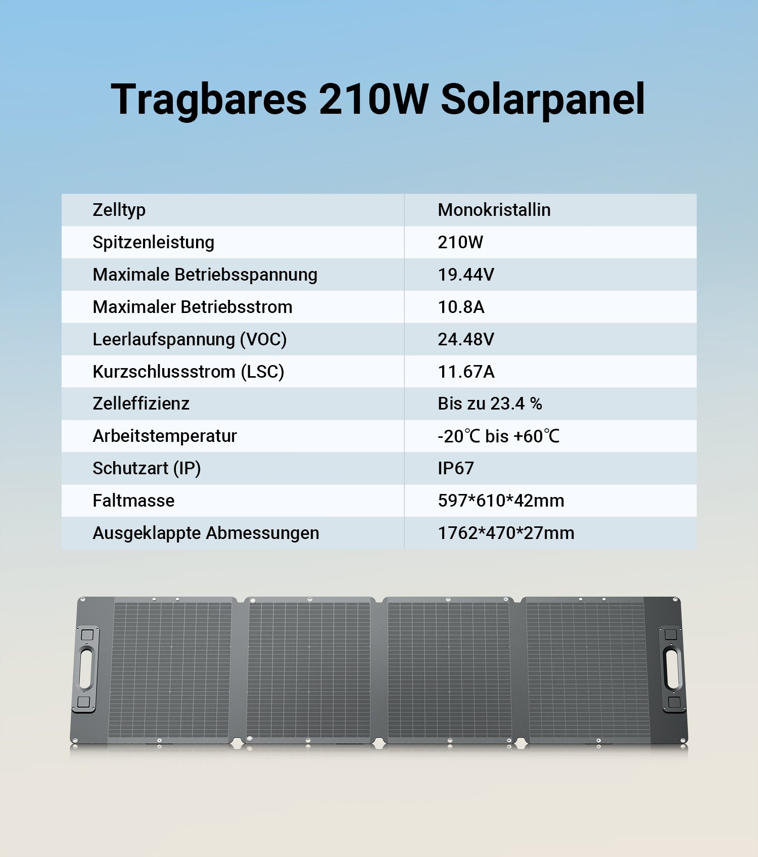 Dabbsson DBS210S Tragbares Solarpanel | 210W